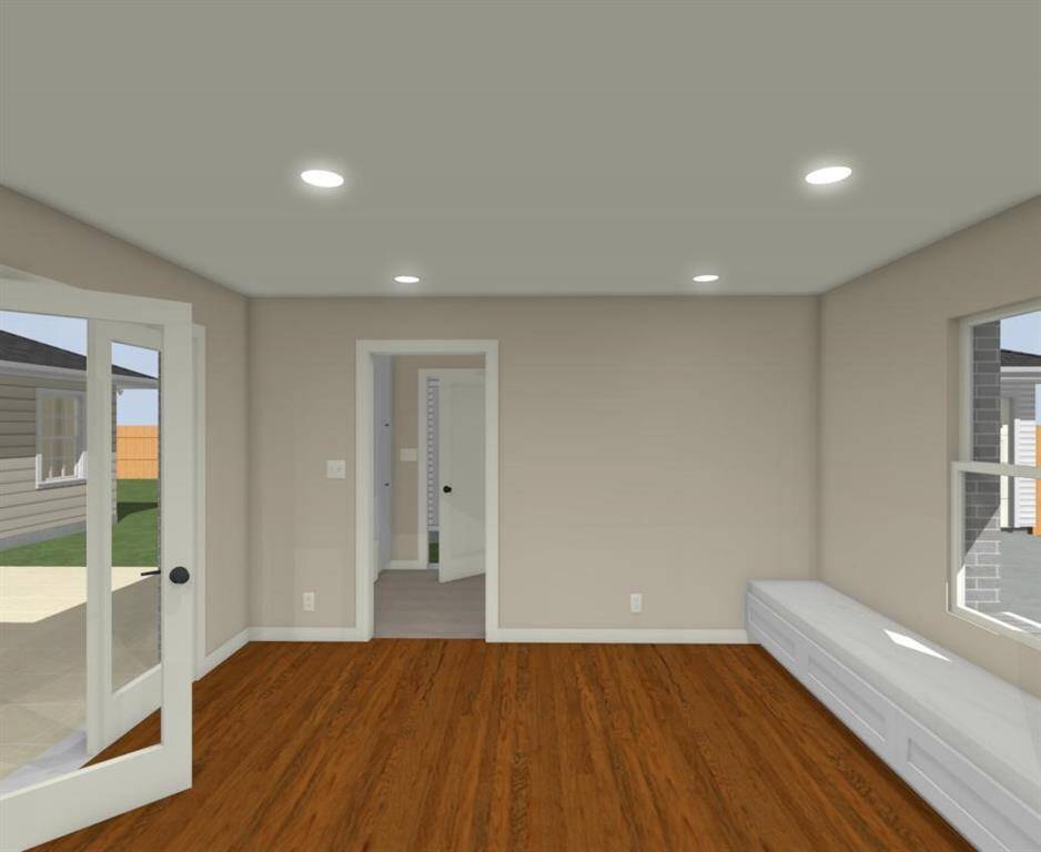 Rendering of breakfast area looking South