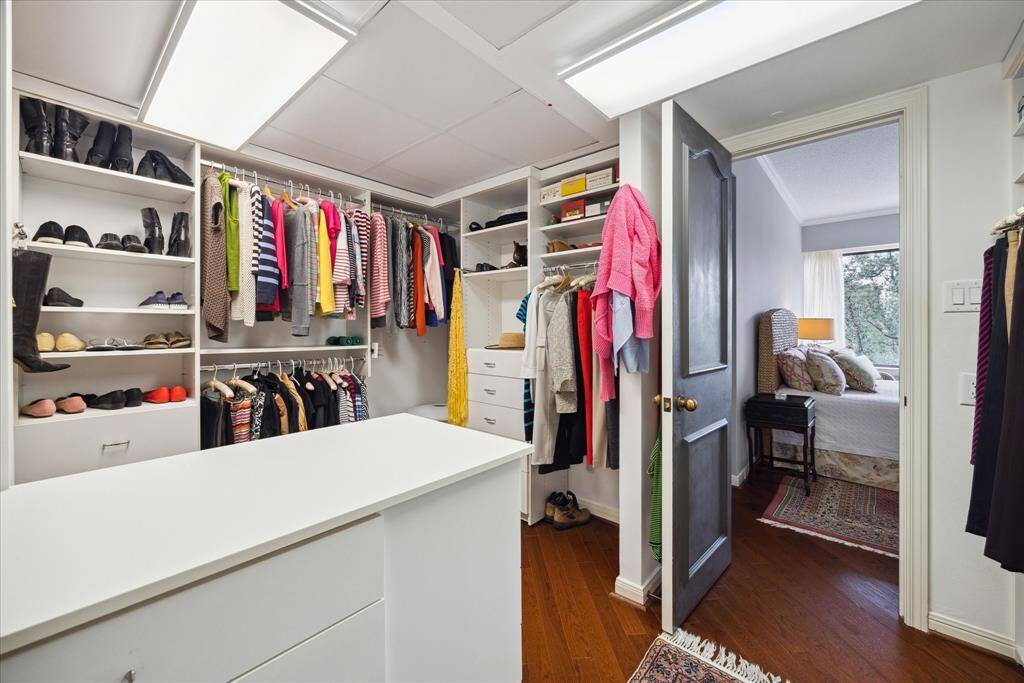 Partial view of primary closet.