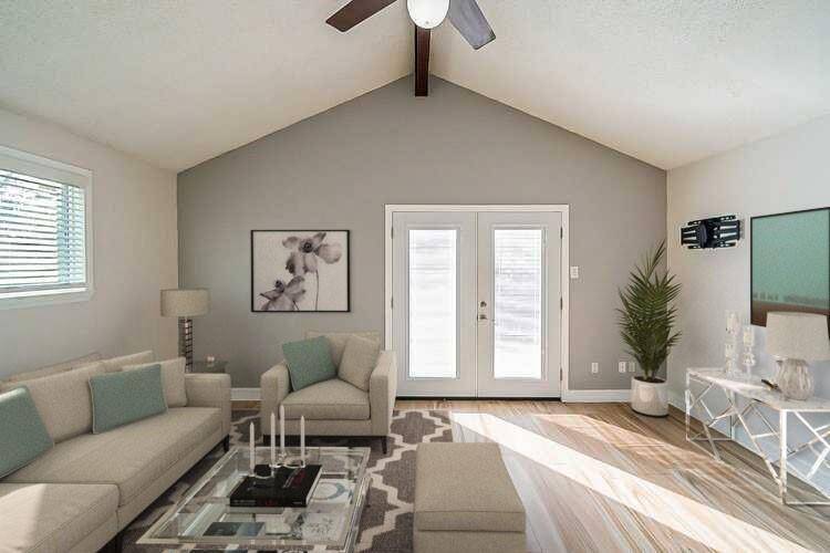 living area virtually staged