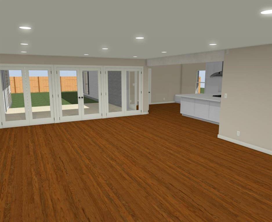 Rendering from front door looking Southwest