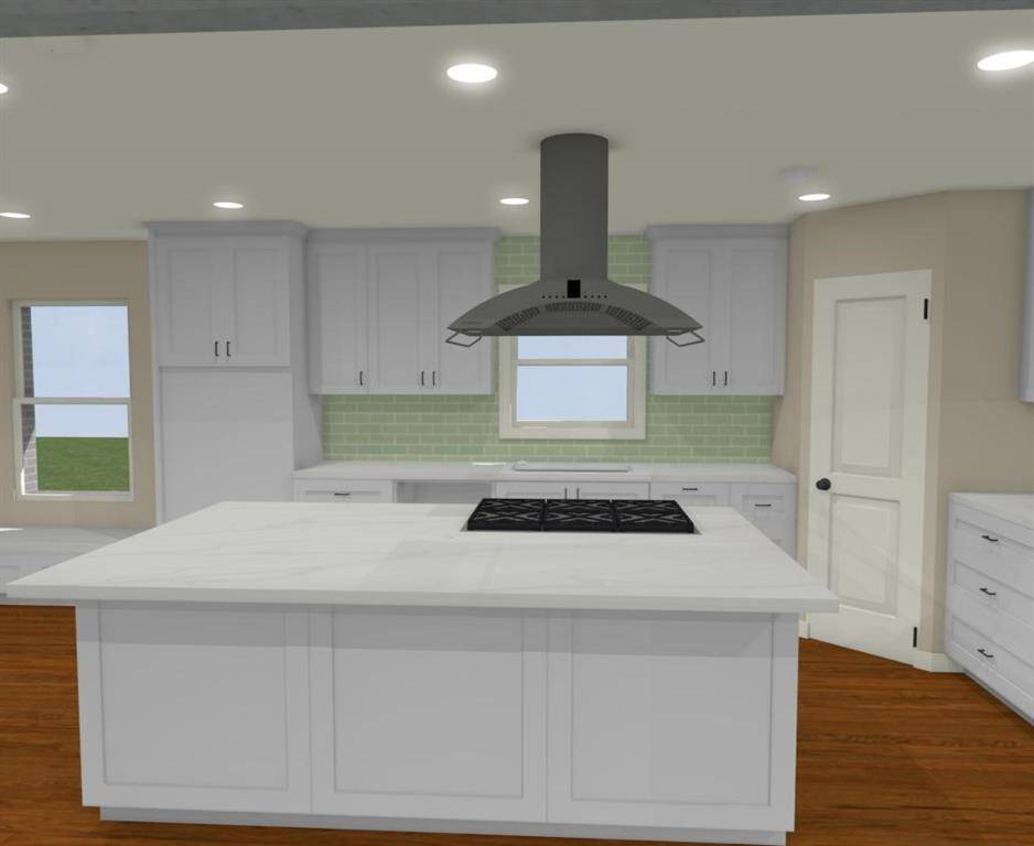 Kitchen rendering looking West