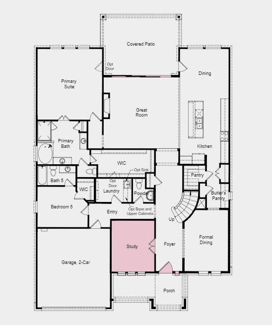 Structural Options Added Include: Bedroom 5 and Bath 4, Study, and 42' Door at Entry