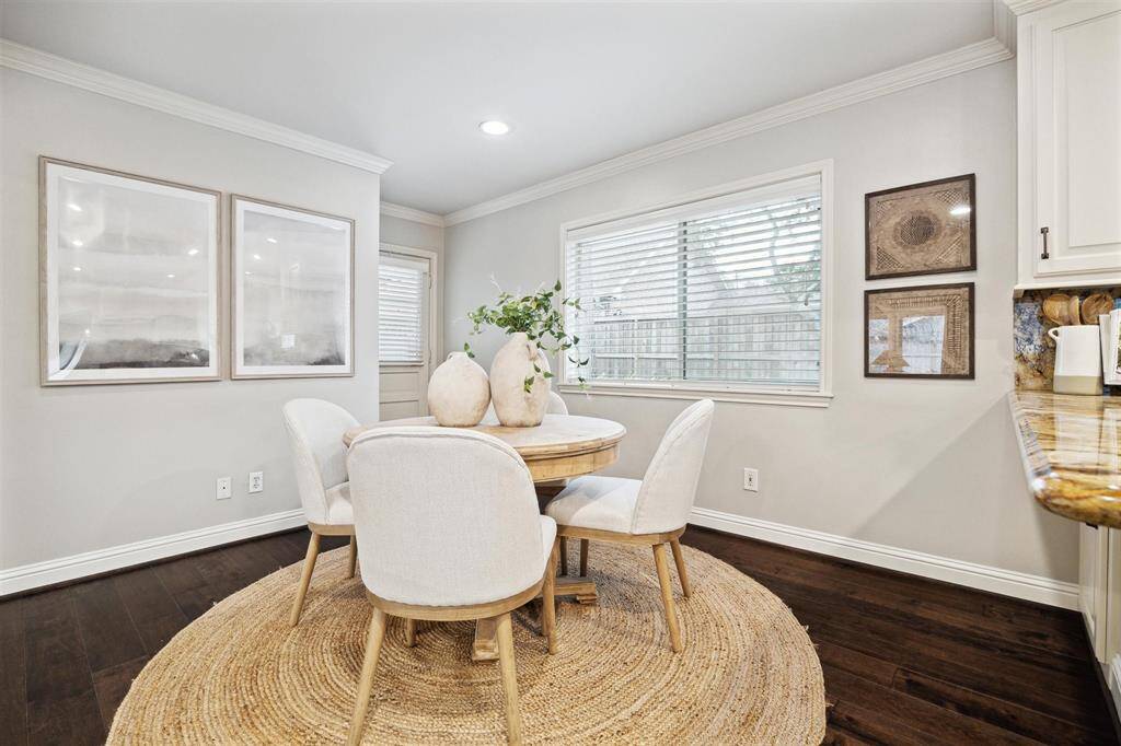 Breakfast nook off of kitchen and formal living