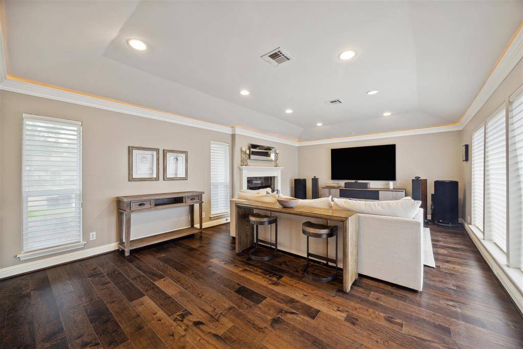 Formal living open to backyard, breakfast nook and kitchen