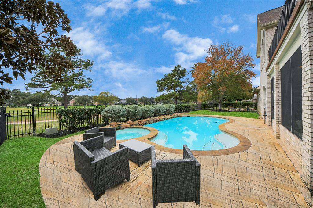 Lush and mature landscaping with enough green space for your pets.