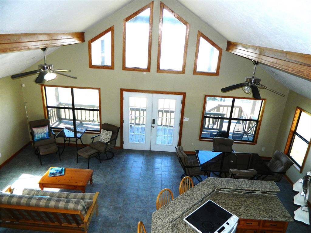 view from loft to downstairs