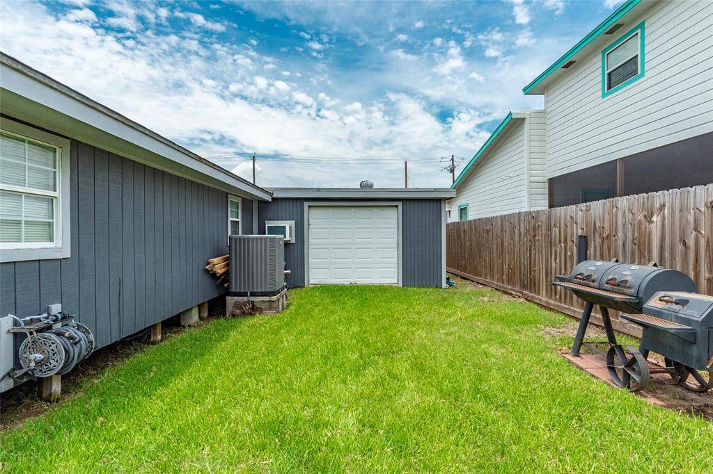 Double garage entry.  You may enter the garage from the backyard or drive in from the front of the house.