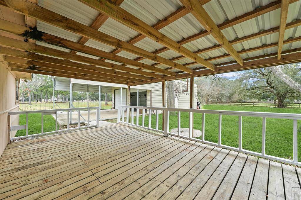 Seeing is believing come see how large this covered porch is for your entertaining and recreation.