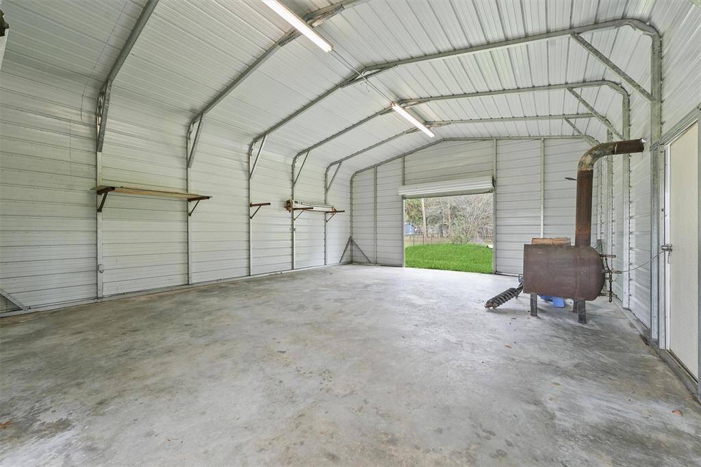 Imagine your wood burning fireplace in your own private garage or workshop.