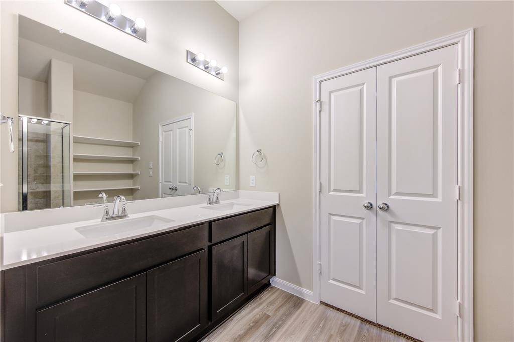 Shared space provides dual vanities ...
