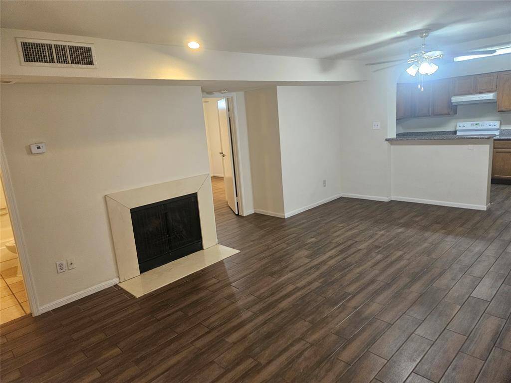new floor plus fireplace