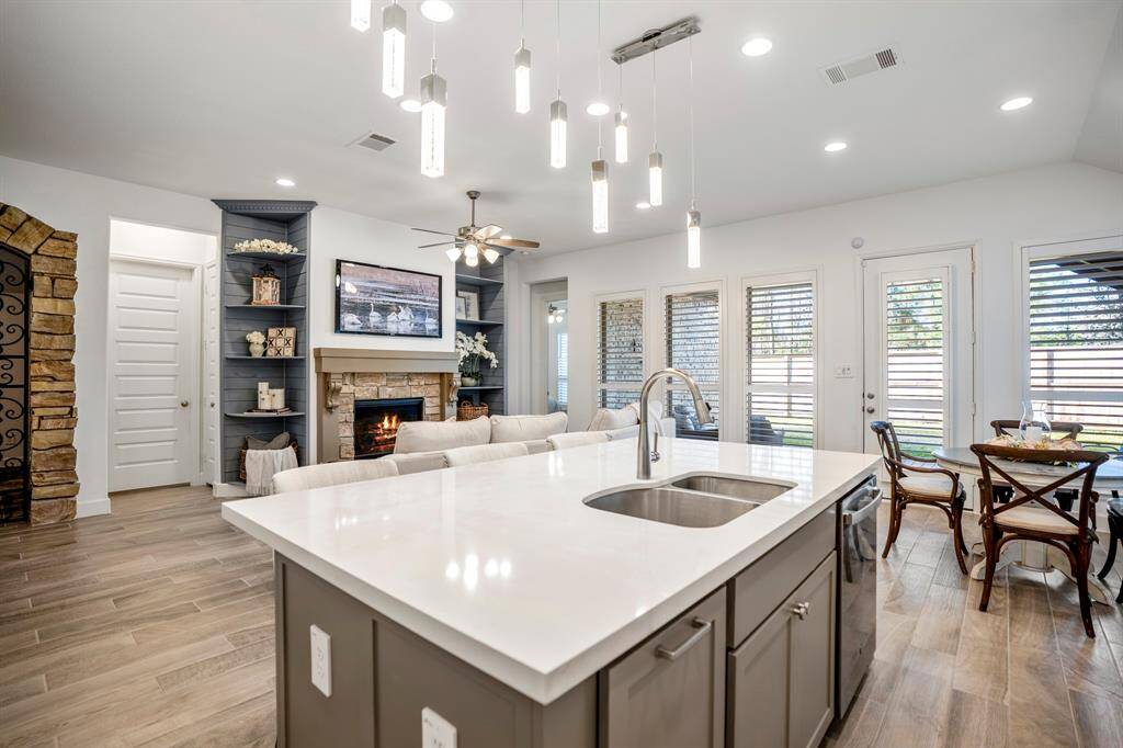 The kitchen exudes a clean, functional, and elegant aesthetic, ideal for cooking and entertaining. When is your next get together?