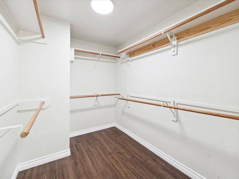 Huge primary closet.