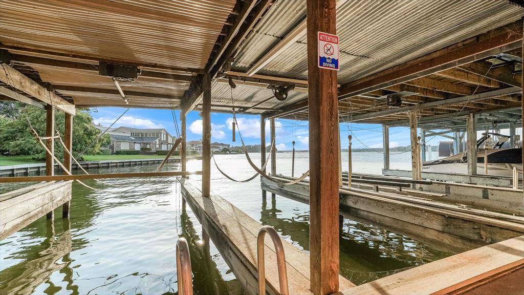 There are two boat slips.