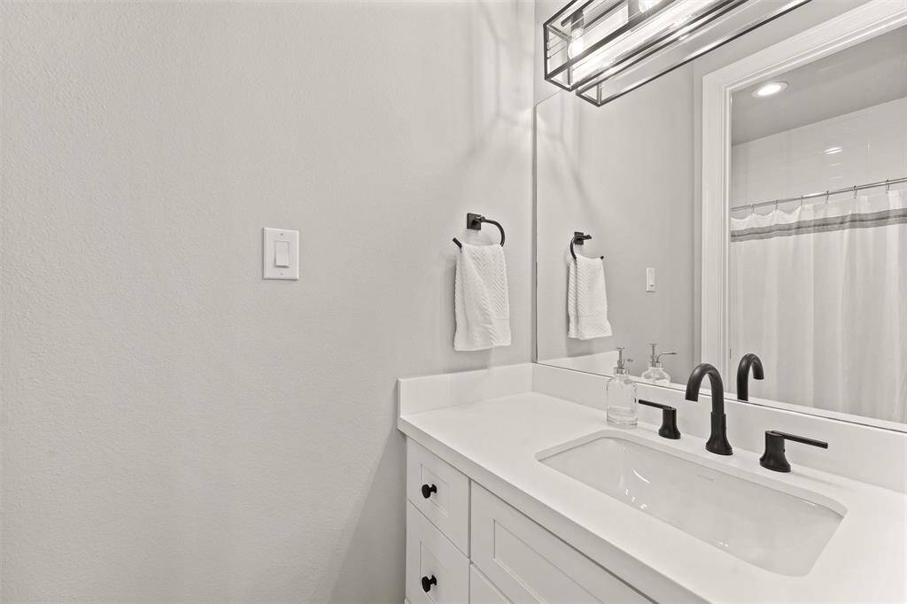 One of the two sinks of the Jack and Jill bathroom.