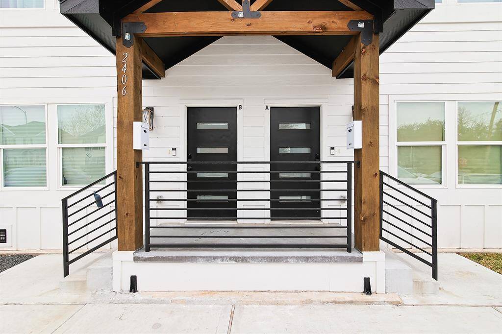 Modern exterior doors welcome you