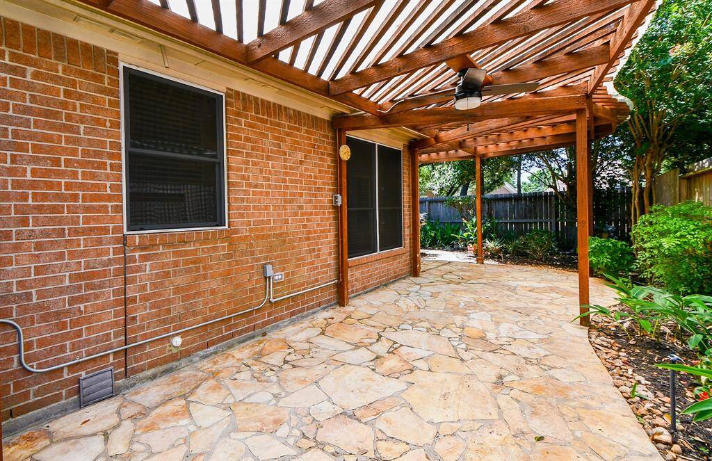 Flagstone patio.