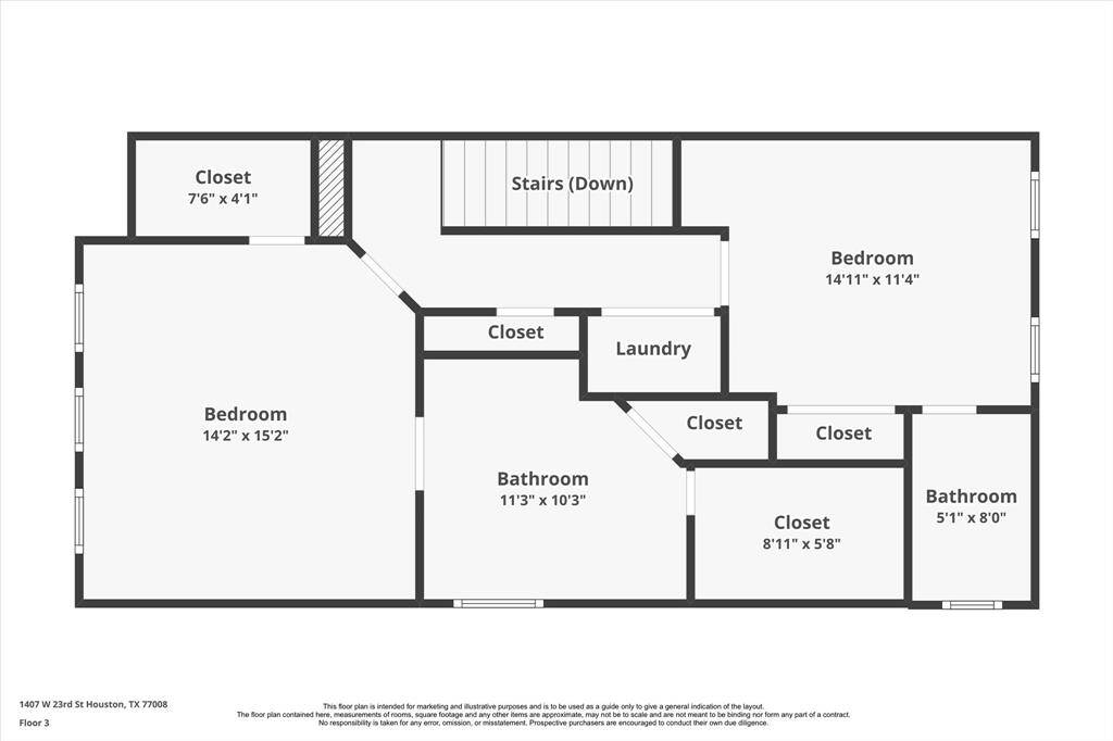 1407 W 23rd Street. Satellite View.