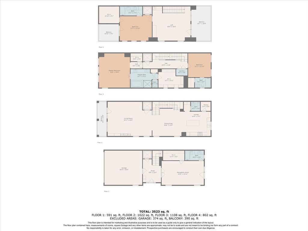 1st - 4th floor plans.