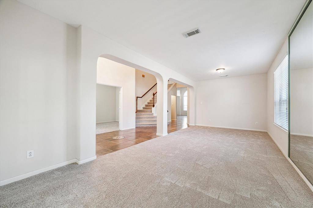 Beautiful view of the stairs coming off of your dining/sitting area
