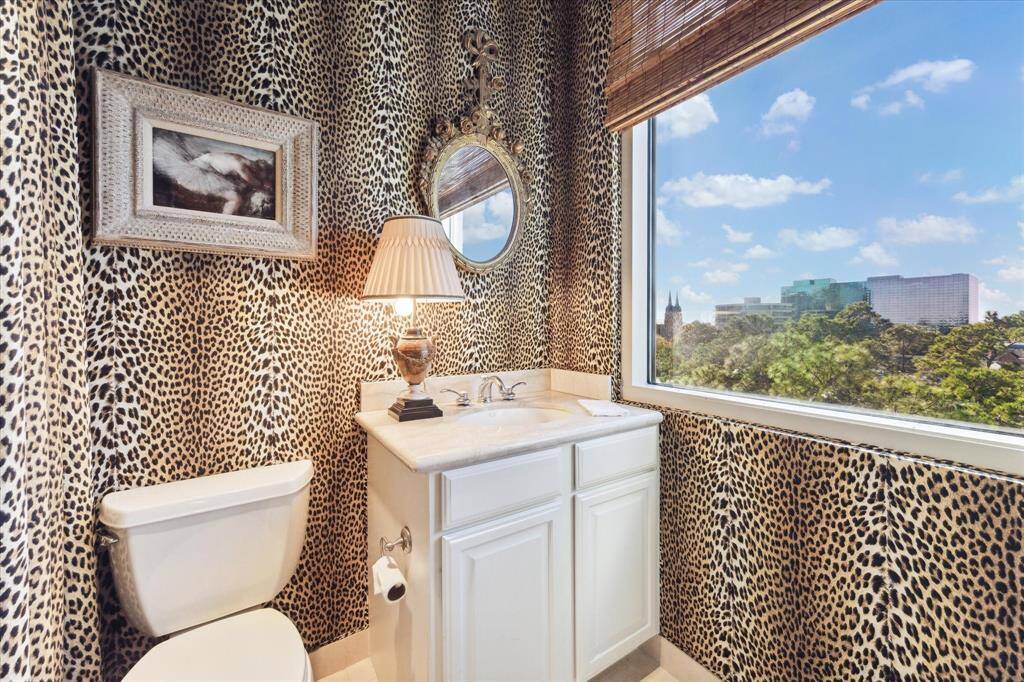 The bathroom for the first floor bedroom or bonus room.
