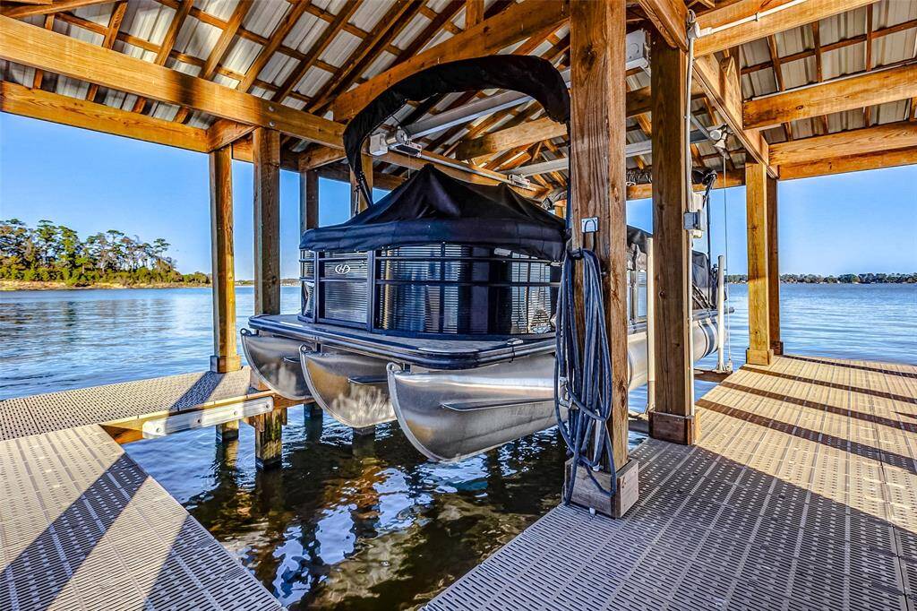 Electrical and water run from garage to boat house. Storage shed dimensions are 2 x 4