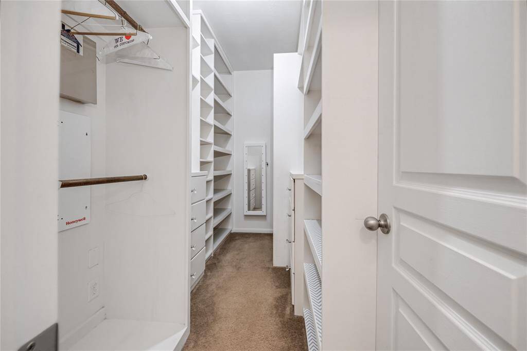 walk-in closet in the main bathroom