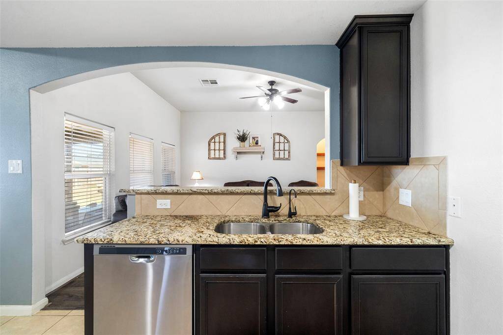 Bar height counter top to overlook the living area!