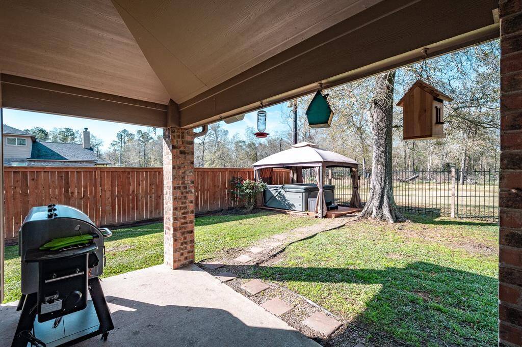 Covered backyard patio