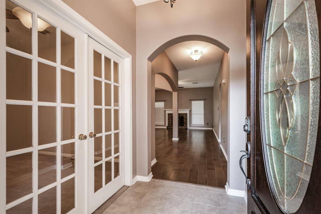 Foyer area with office to left