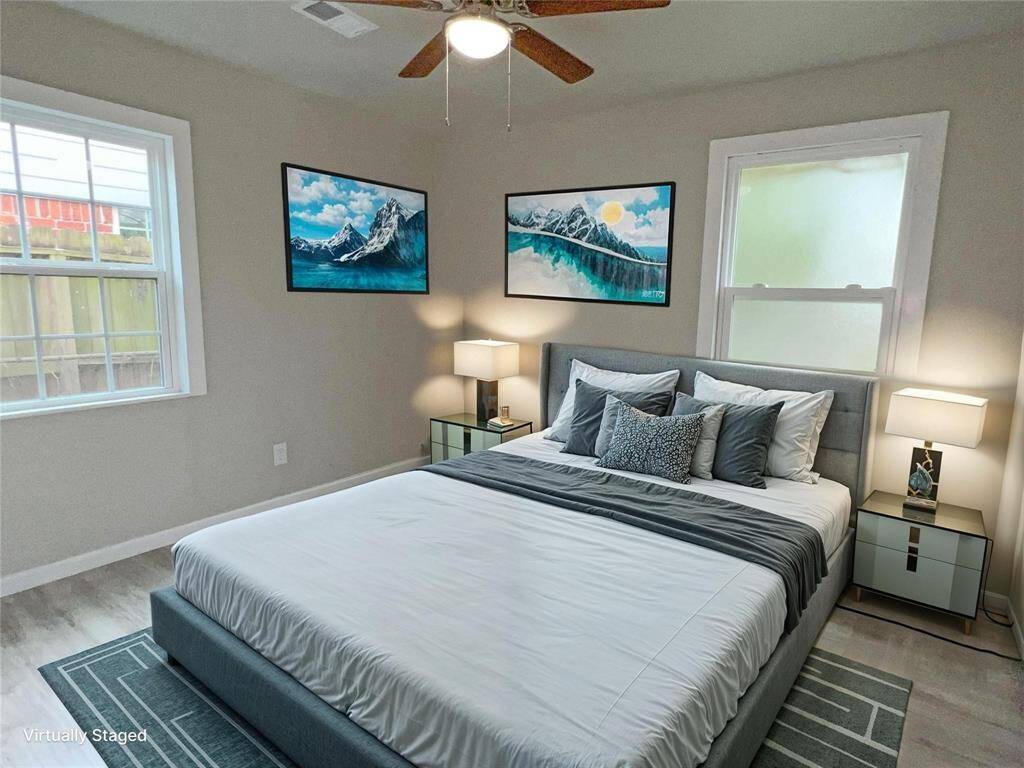 Virtually staged - bedroom
