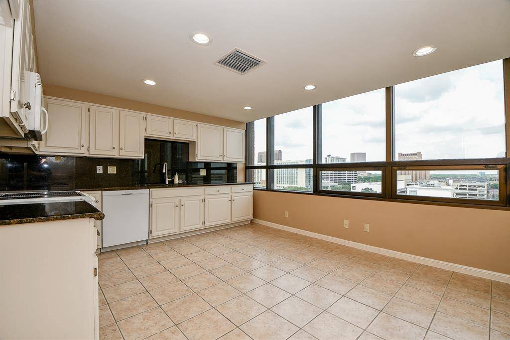 Kitchen with North view. Granite counter tops