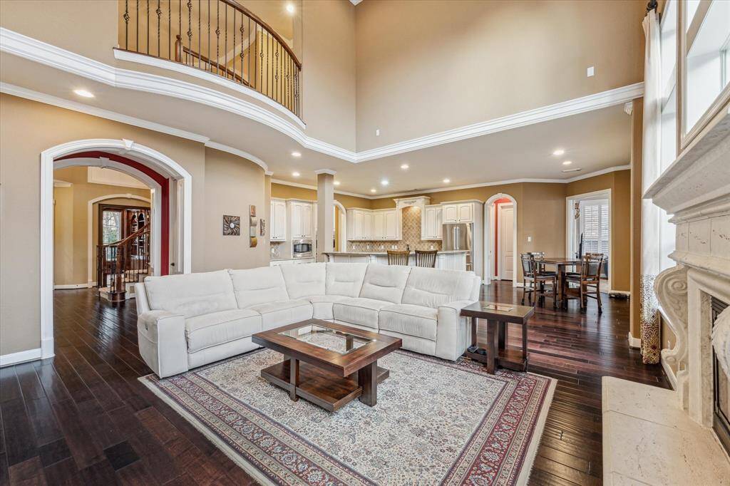 Open concept from the living room into the breakfast area and kitchen.