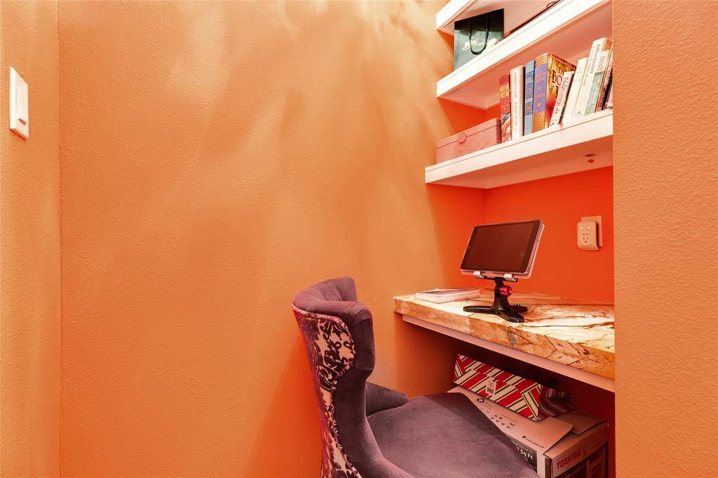 One of the upstairs closets has been converted to a computer nook