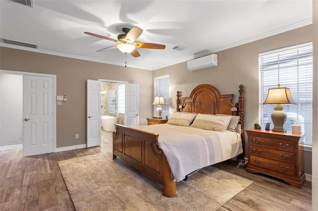 Sellers added a mini split AC to keep this room cold at night.