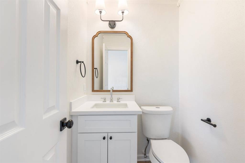 Convenient modern powder room.