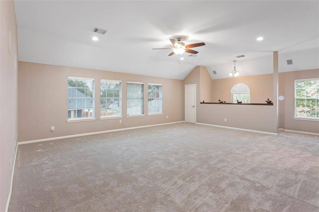 Huge gameroom upstairs with extra storage closet plus fresh paint and new carpet throughout the upstairs.