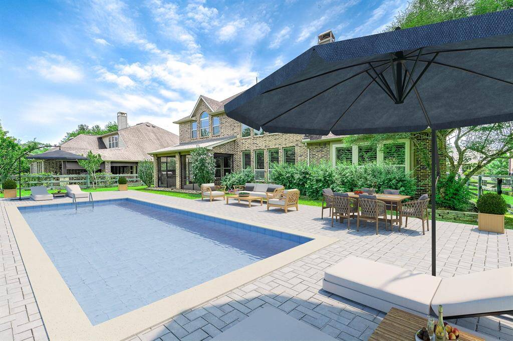 Let your creativity soar and design your own backyard oasis! This ia a VIRTUAL Pool, Decking and Furniture!