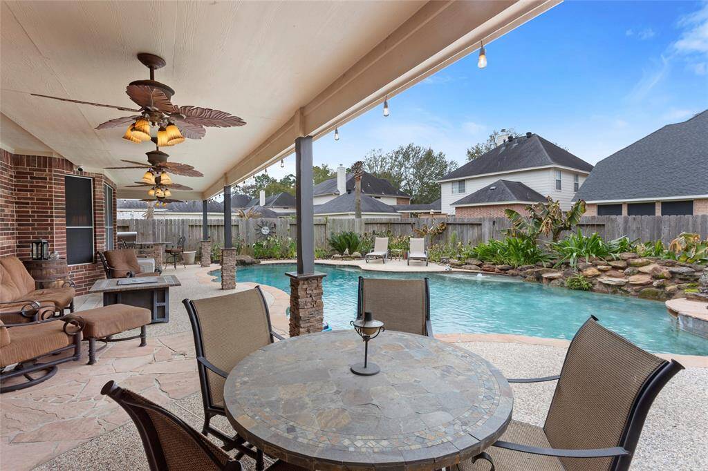 Huge patio cover runs the length of the back of this home, plenty of room to entertain!