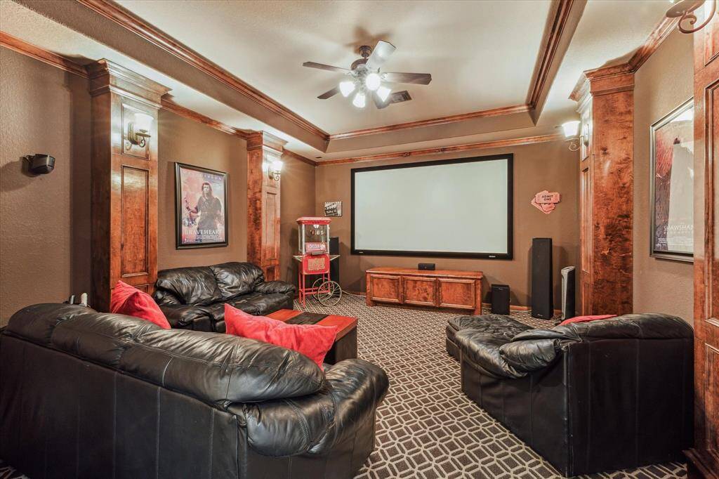 Media room is equipped with all you need for family movie night!