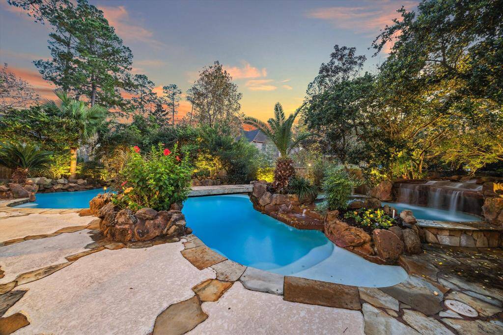 Backyard oasis with a heated pool and spa for year round enjoyment.