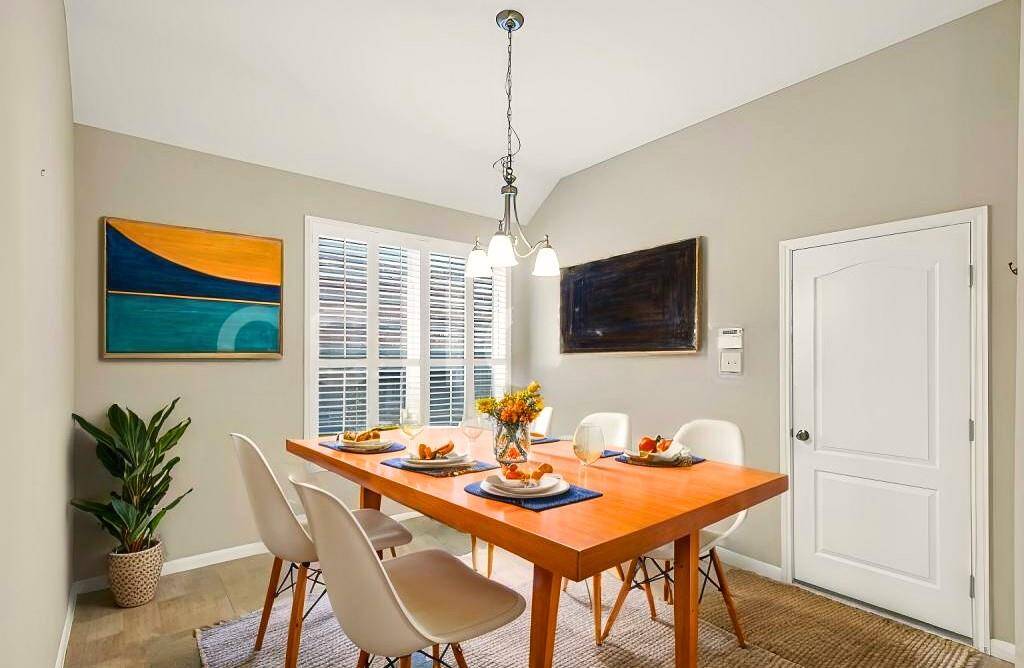 Staged breakfast area