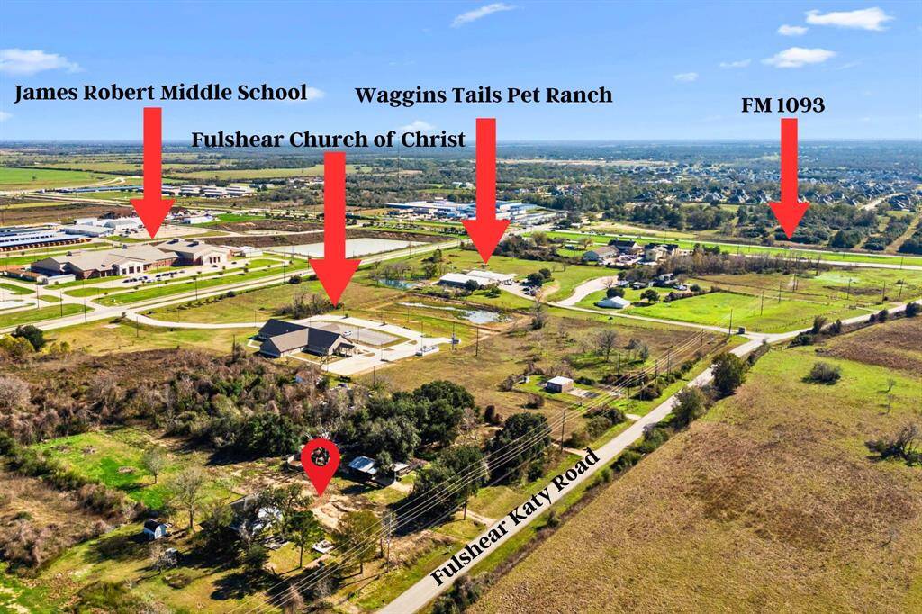 This provides another perspective of the land, showcasing the surrounding public establishments and businesses.