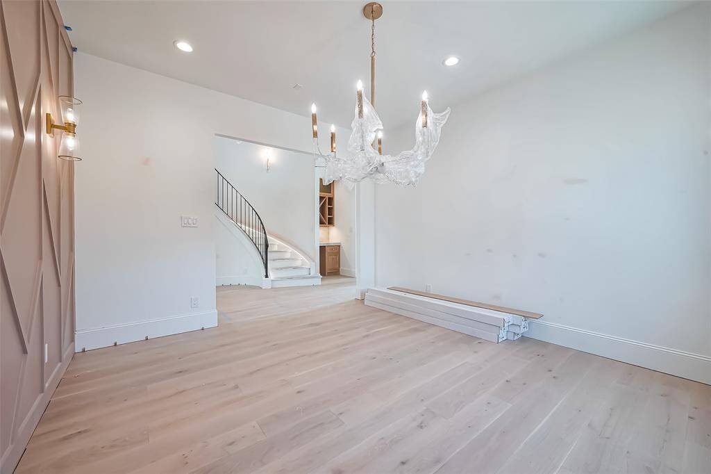 French White Oak wood floor, refinish-able up to three times. Photos as of 03/20/2025.
