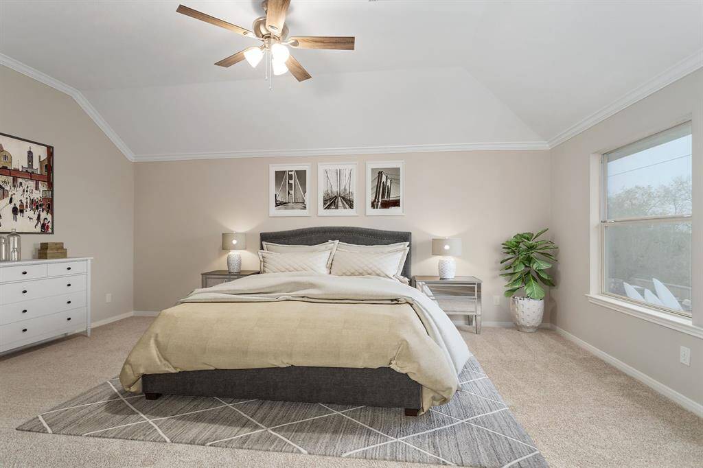 Virtual staging of the primary bedroom!