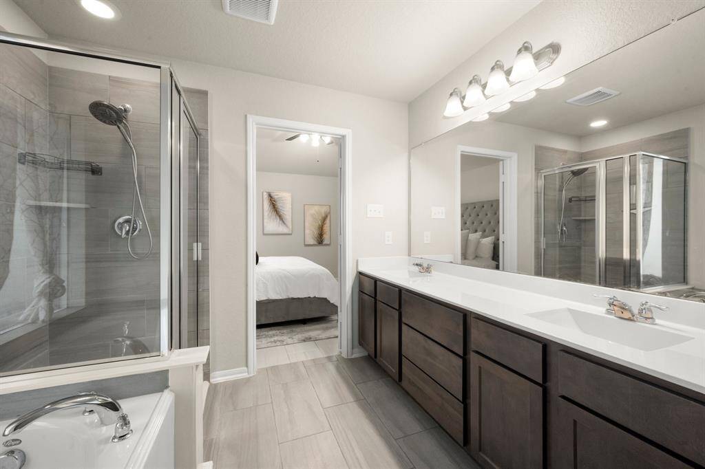 Master bath with double sink