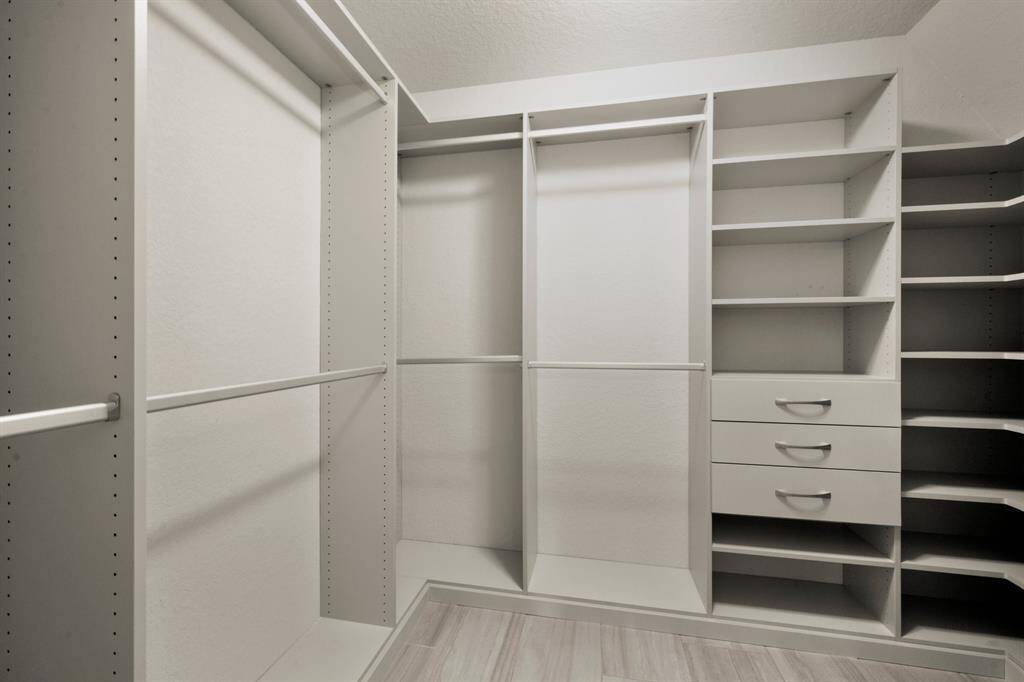 Custom built ins in master closet