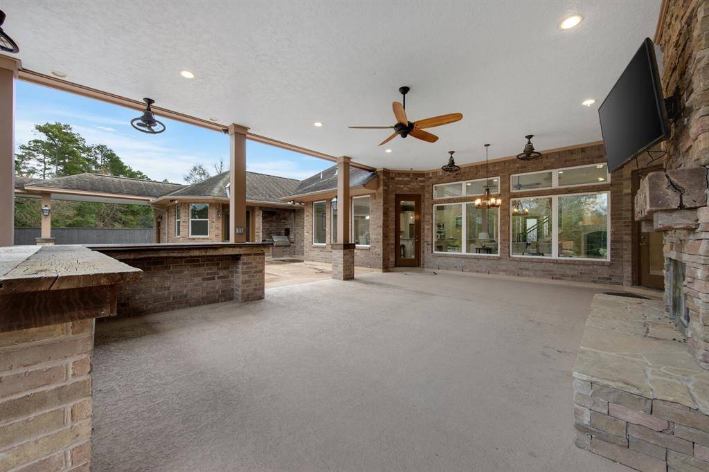 Expansive covered patio perfect for entertaining.