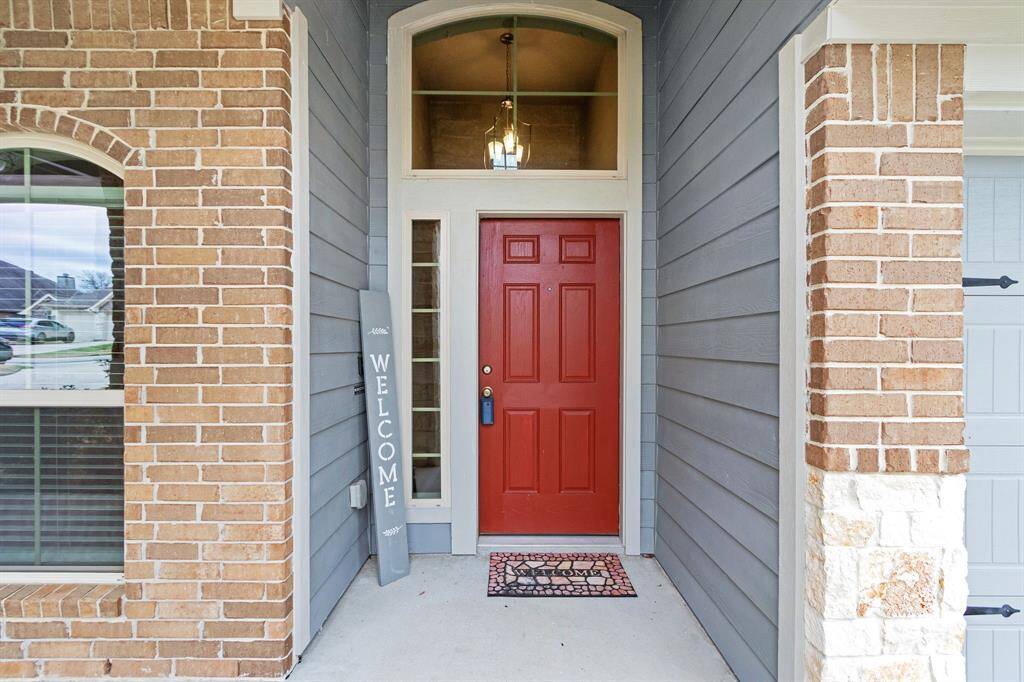 Entry is inviting and covered