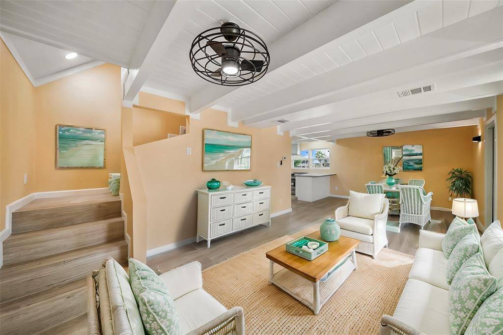 Virtually staged living room
